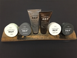 REF Deluxe Men's Grooming Collection with Wood Display