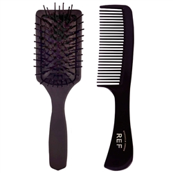 Detangling comb and brush set
