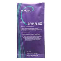 Malibu C REHABILIT8 Smoothing Protein Conditioner Packet 6 Pack