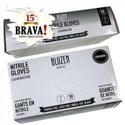 BluZen Black Nitrile Gloves