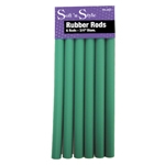 Soft n Style Rubber Rods Long Green 3/4"